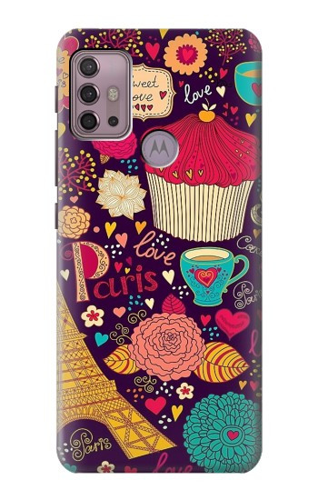 S2353 Paris Cartoon Vintage Pattern Case For Motorola Moto G30, G20, G10