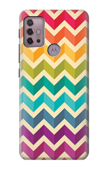 S2362 Rainbow Colorful Shavron Zig Zag Pattern Case For Motorola Moto G30, G20, G10