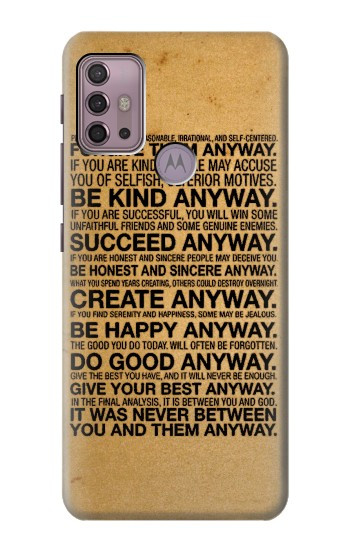 S2513 Mother Teresa Anyway Quotes Case For Motorola Moto G30, G20, G10