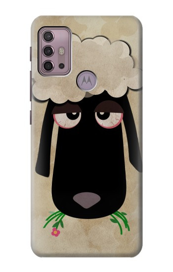 S2826 Cute Cartoon Unsleep Black Sheep Case For Motorola Moto G30, G20, G10