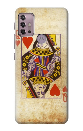S2833 Poker Card Queen Hearts Case For Motorola Moto G30, G20, G10