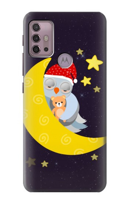 S2849 Cute Sleepy Owl Moon Night Case For Motorola Moto G30, G20, G10