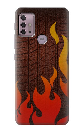 S2988 Rally Car Tire Fire Case For Motorola Moto G30, G20, G10