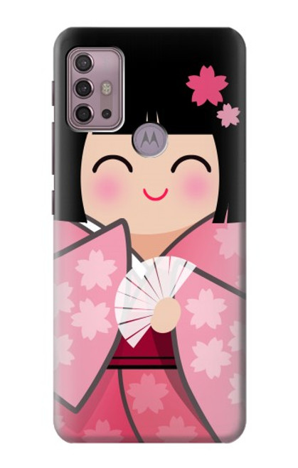 S3042 Japan Girl Hina Doll Kimono Sakura Case For Motorola Moto G30, G20, G10