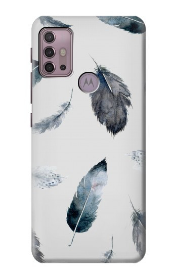 S3085 Feather Paint Pattern Case For Motorola Moto G30, G20, G10