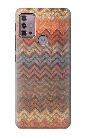 S3752 Zigzag Fabric Pattern Graphic Printed Case For Motorola Moto G30, G20, G10