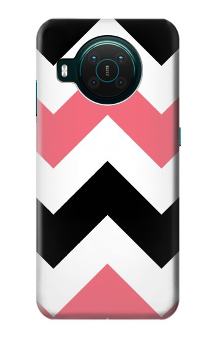 S1849 Pink Black Chevron Zigzag Case For Nokia X10