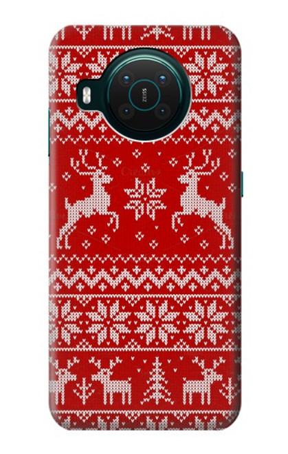 S2835 Christmas Reindeer Knitted Pattern Case For Nokia X10