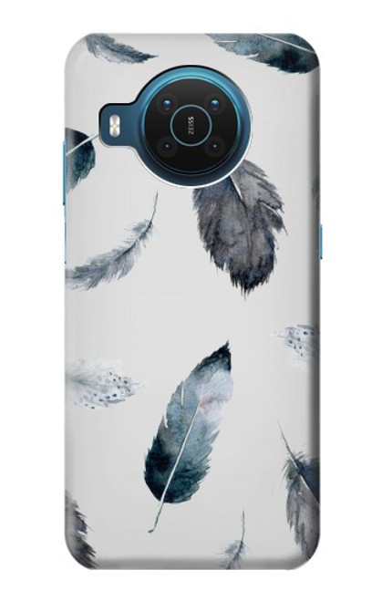 S3085 Feather Paint Pattern Case For Nokia X20