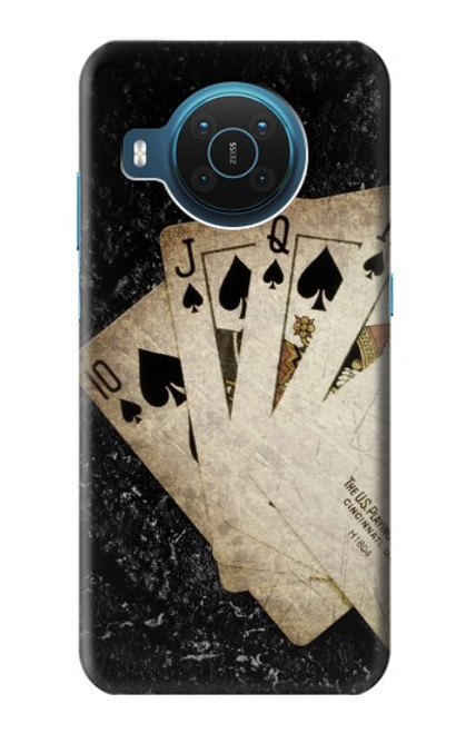 S3231 Vintage Royal Straight Flush Cards Case For Nokia X20