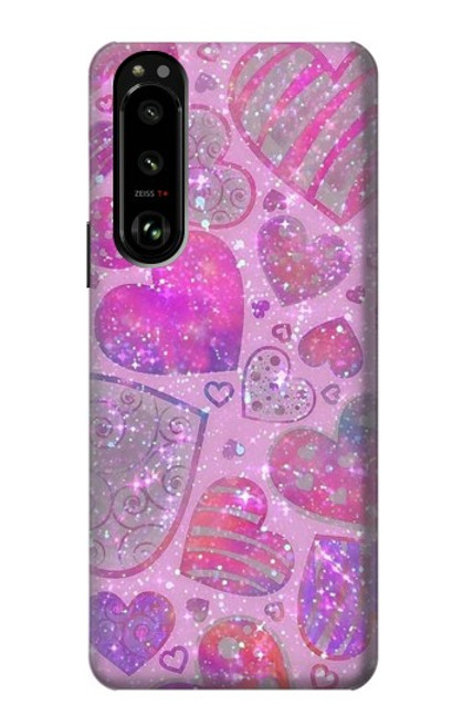 S3710 Pink Love Heart Case For Sony Xperia 5 III