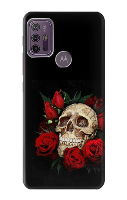 S3753 Dark Gothic Goth Skull Roses Case For Motorola Moto G10 Power