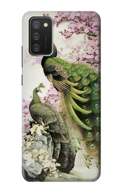 S2773 Peacock Chinese Brush Painting Case For Samsung Galaxy A03S