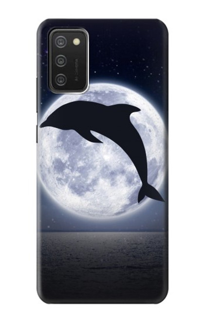 S3510 Dolphin Moon Night Case For Samsung Galaxy A03S