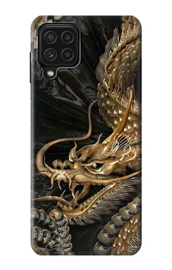 S0426 Gold Dragon Case For Samsung Galaxy A22 4G