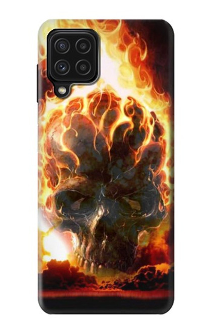 S0863 Hell Fire Skull Case For Samsung Galaxy A22 4G