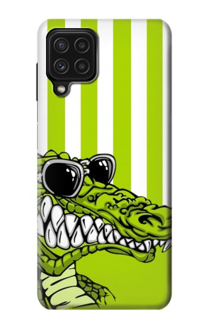 S2323 Funny Green Alligator Crocodile Case For Samsung Galaxy A22 4G