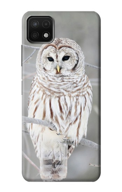 S1566 Snowy Owl White Owl Case For Samsung Galaxy A22 5G