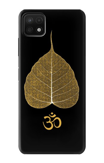 S2331 Gold Leaf Buddhist Om Symbol Case For Samsung Galaxy A22 5G
