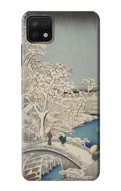 S3350 Utagawa Hiroshige Drum Bridge Yuhi Hill in Meguro Case For Samsung Galaxy A22 5G