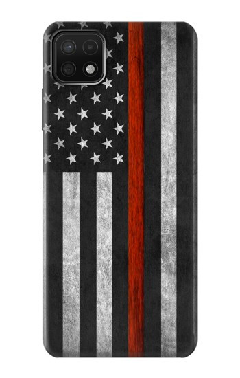 S3472 Firefighter Thin Red Line Flag Case For Samsung Galaxy A22 5G