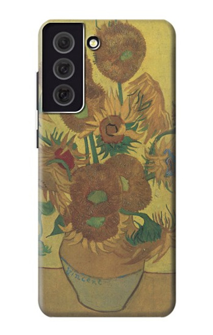 S0214 Van Gogh Vase Fifteen Sunflowers Case For Samsung Galaxy S21 FE 5G