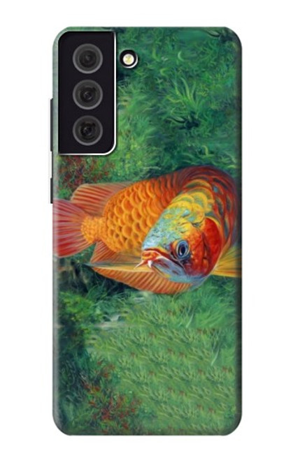 S1157 Red Arowana Fish Case For Samsung Galaxy S21 FE 5G