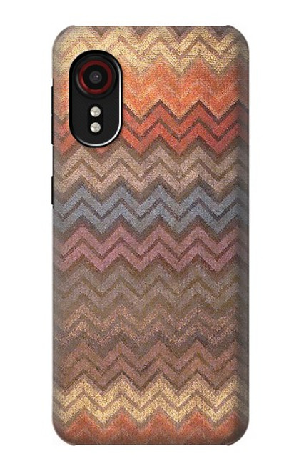 S3752 Zigzag Fabric Pattern Graphic Printed Case For Samsung Galaxy Xcover 5