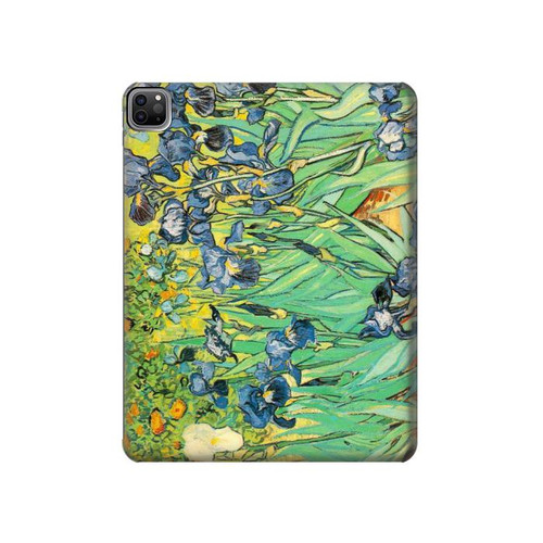 S0210 Van Gogh Irises Hard Case For iPad Pro 12.9 (2022, 2021, 2020, 2018), Air 13 (2024)