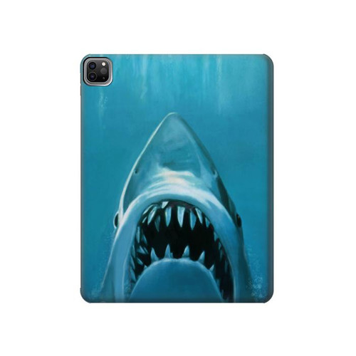 S0830 White Shark Hard Case For iPad Pro 12.9 (2022,2021,2020,2018, 3rd, 4th, 5th, 6th)