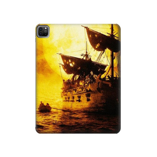 S0841 Pirates Black Pearl Hard Case For iPad Pro 12.9 (2022,2021,2020,2018, 3rd, 4th, 5th, 6th)