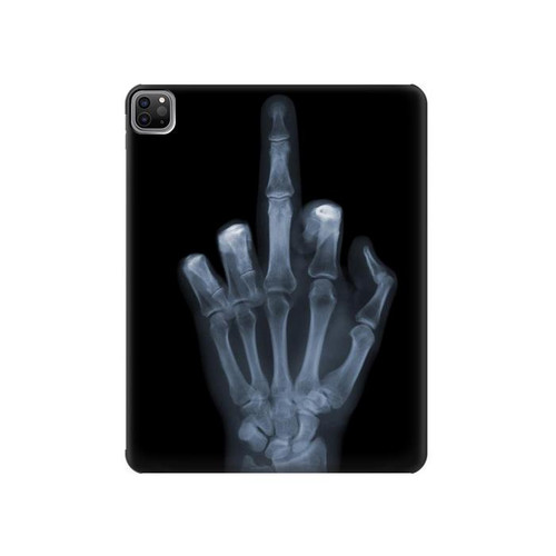 S1143 X-ray Hand Middle Finger Hard Case For iPad Pro 12.9 (2022,2021,2020,2018, 3rd, 4th, 5th, 6th)