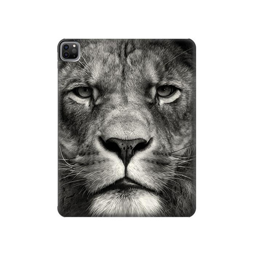 S1352 Lion Face Hard Case For iPad Pro 12.9 (2022, 2021, 2020, 2018), Air 13 (2024)