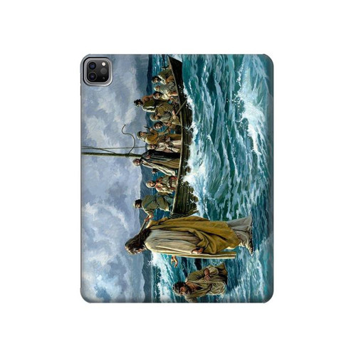 S1722 Jesus Walk on The Sea Hard Case For iPad Pro 12.9 (2022,2021,2020,2018, 3rd, 4th, 5th, 6th)