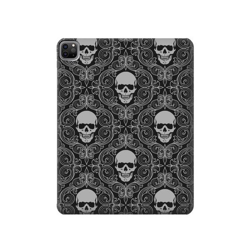 S2371 Skull Vintage Monochrome Pattern Hard Case For iPad Pro 12.9 (2022,2021,2020,2018, 3rd, 4th, 5th, 6th)