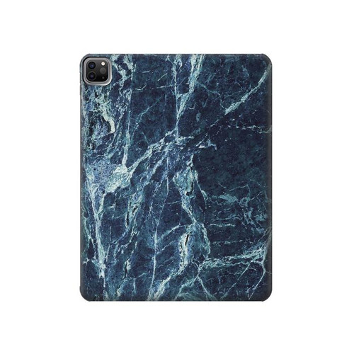 S2799 Light Blue Marble Stone Graphic Printed Hard Case For iPad Pro 12.9 (2022, 2021, 2020, 2018), Air 13 (2024)