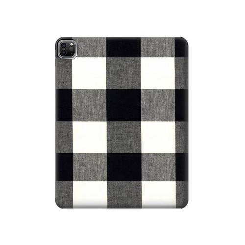 S2842 Black and White Buffalo Check Pattern Hard Case For iPad Pro 12.9 (2022,2021,2020,2018, 3rd, 4th, 5th, 6th)