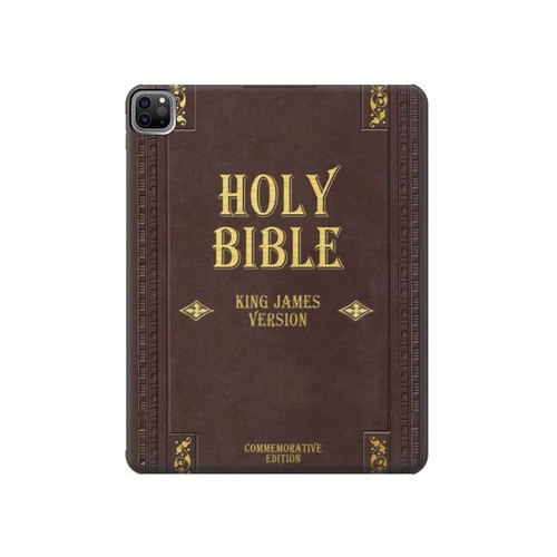 S2889 Holy Bible Cover King James Version Hard Case For iPad Pro 12.9 (2022, 2021, 2020, 2018), iPad Air 13 (2025, 2024)