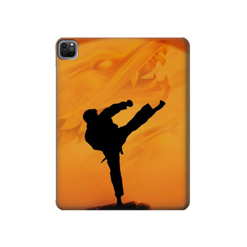 S3024 Kung Fu Karate Fighter Hard Case For iPad Pro 12.9 (2022,2021,2020,2018, 3rd, 4th, 5th, 6th)