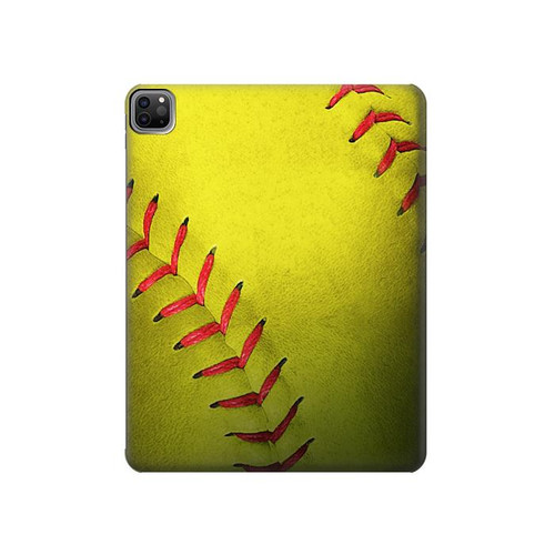 S3031 Yellow Softball Ball Hard Case For iPad Pro 12.9 (2022, 2021, 2020, 2018), iPad Air 13 (2025, 2024)