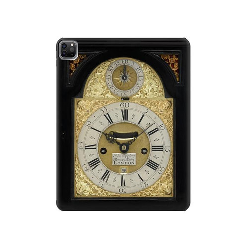 S3144 Antique Bracket Clock Hard Case For iPad Pro 12.9 (2022,2021,2020,2018, 3rd, 4th, 5th, 6th)