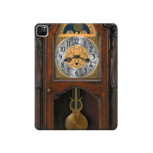 S3173 Grandfather Clock Antique Wall Clock Hard Case For iPad Pro 12.9 (2022,2021,2020,2018, 3rd, 4th, 5th, 6th)