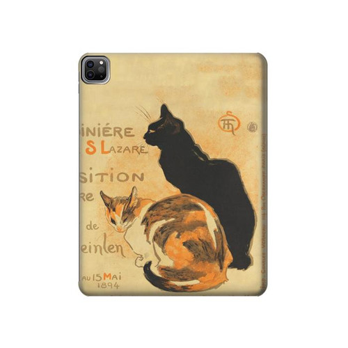 S3229 Vintage Cat Poster Hard Case For iPad Pro 12.9 (2022, 2021, 2020, 2018), Air 13 (2024)