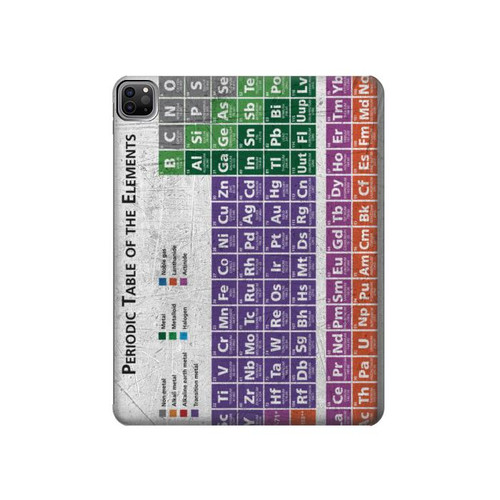 S3383 Periodic Table Hard Case For iPad Pro 12.9 (2022,2021,2020,2018, 3rd, 4th, 5th, 6th)