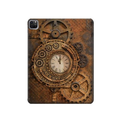 S3401 Clock Gear Steampunk Hard Case For iPad Pro 12.9 (2022,2021,2020,2018, 3rd, 4th, 5th, 6th)