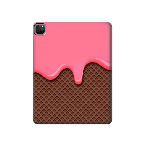 S3754 Strawberry Ice Cream Cone Hard Case For iPad Pro 12.9 (2022,2021,2020,2018, 3rd, 4th, 5th, 6th)