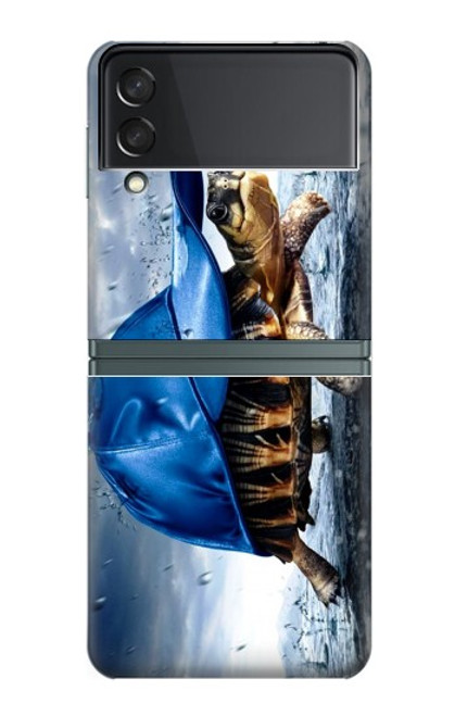 S0084 Turtle in the Rain Case For Samsung Galaxy Z Flip 3 5G