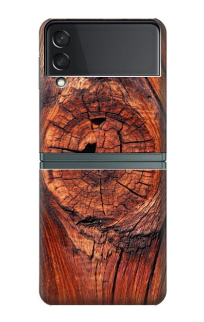 S0603 Wood Graphic Printed Case For Samsung Galaxy Z Flip 3 5G