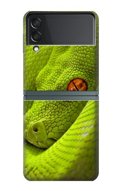 S0785 Green Snake Case For Samsung Galaxy Z Flip 3 5G
