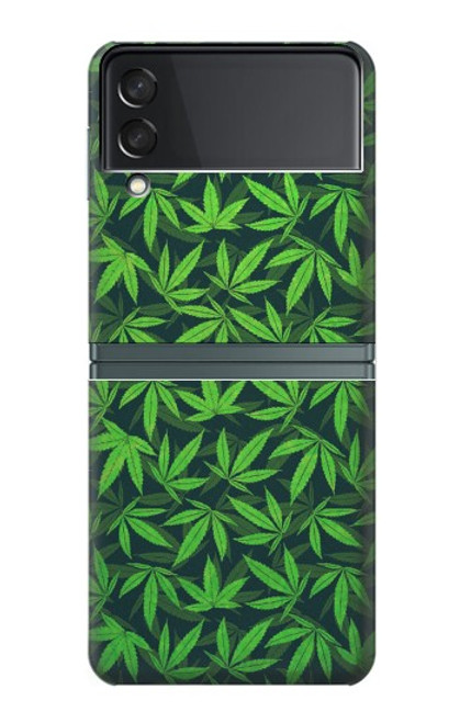 S2666 Marijuana Pattern Case For Samsung Galaxy Z Flip 3 5G